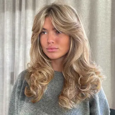 Layered Fringe and Haircut for Thick Hair