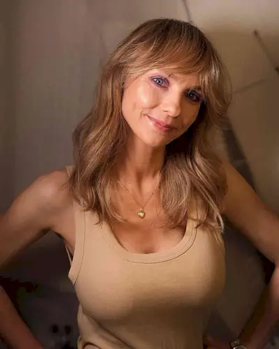 French Angled Bangs and Medium Waves for Fine Hair