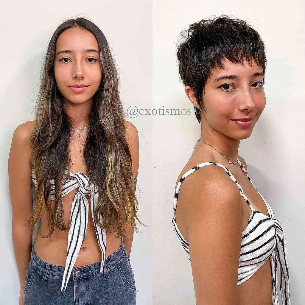 פיקסי עם פוני קצר' title=