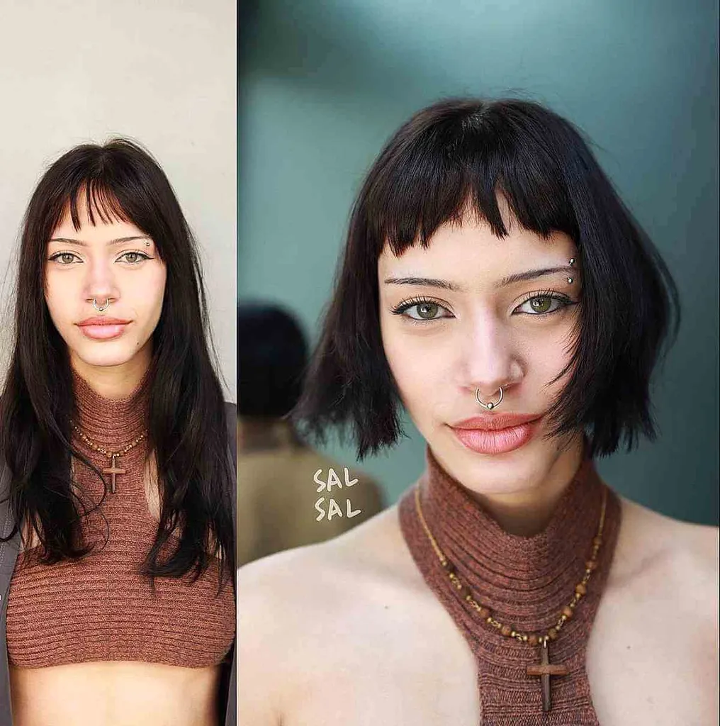 מהפך יפהפה עם שוליים קצרים' title=