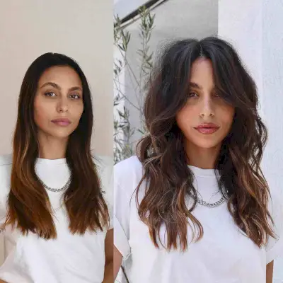 Stunning Long Curtain Bangs with Layers