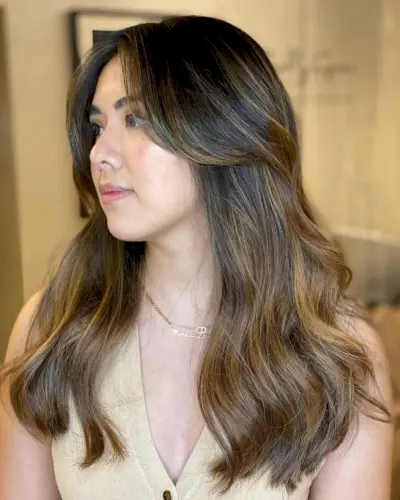 Long thin curtain bangs