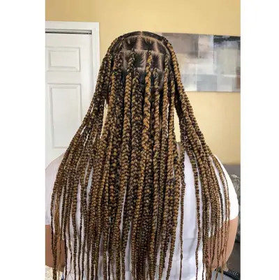 Caramel blonde box braids
