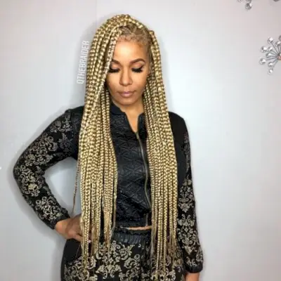 Long Blonde Box Braids