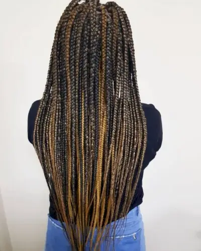 Black and blonde box braids
