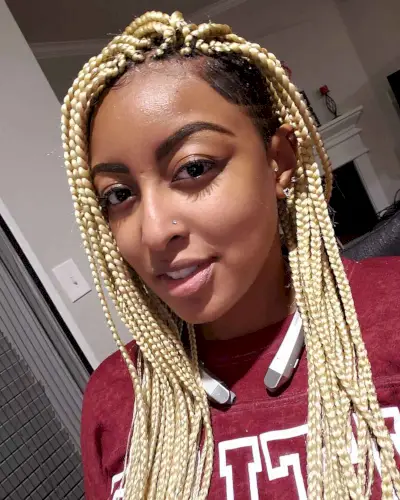 Box braids with undercut