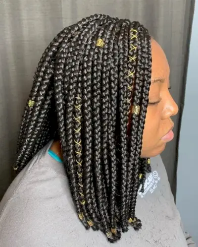 Short Rubber Band Box Braids