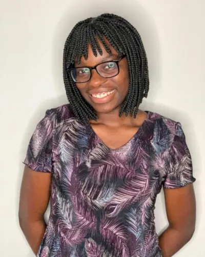 Short Braided Bob with Bangs