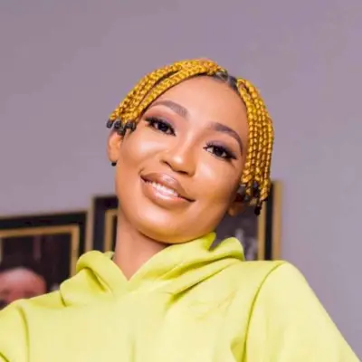 Pixie cut with box braids