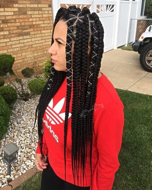 Coafura Jumbo Box Braids' title=