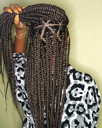 Medium Triangle Box Braids