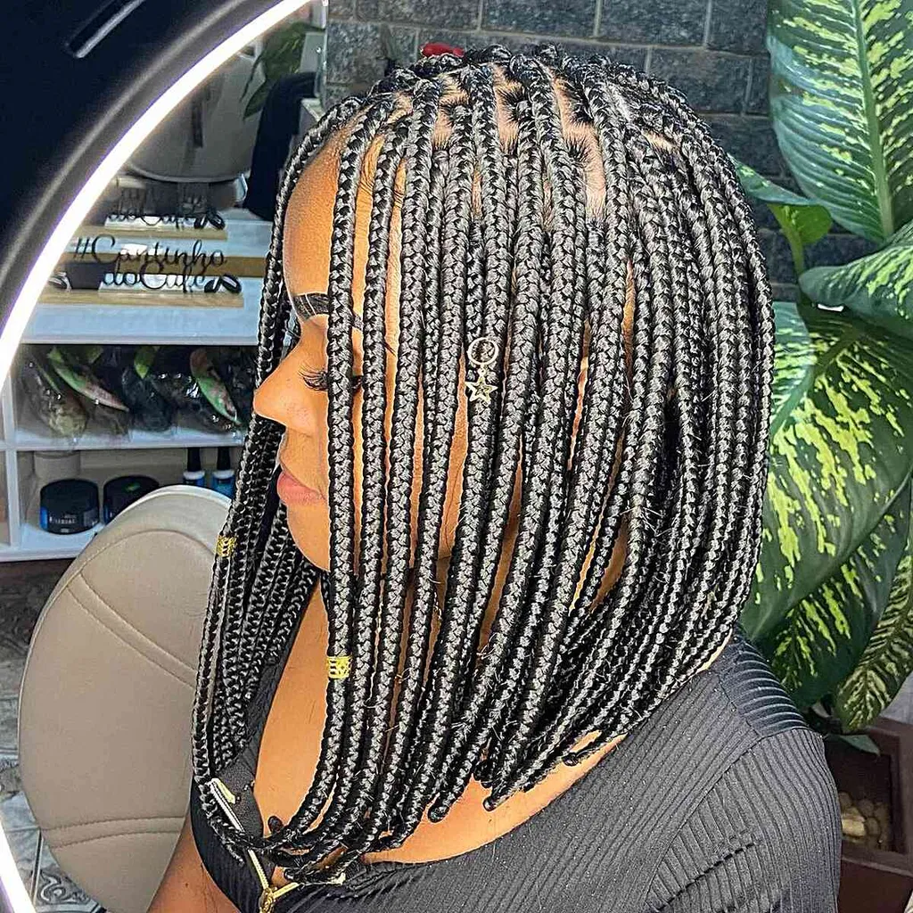Atemberaubende Box Braids im Long Bob-Stil' title=