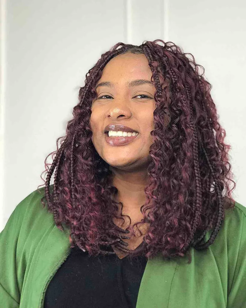 Entspannte Box Braids für mittellanges Haar' title=