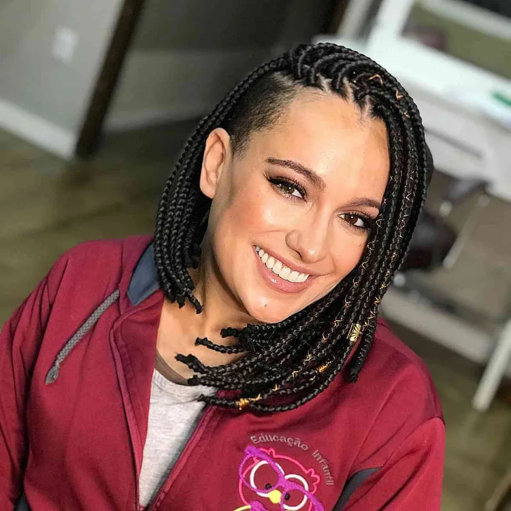 Mittellange Box Braids mit Zubehör' title=