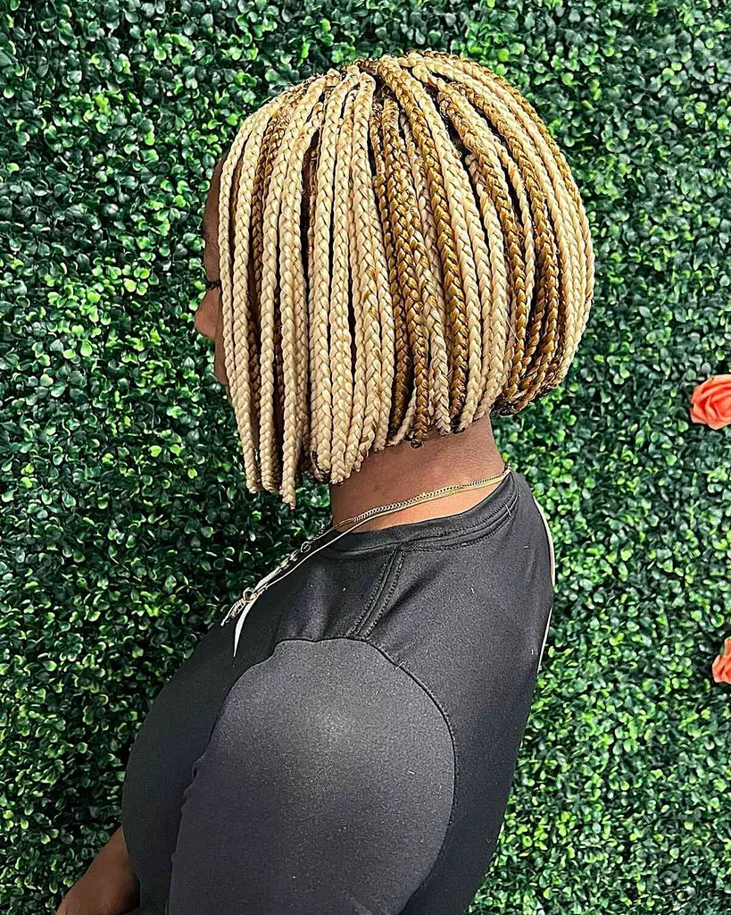 A-Linie Bob Box Braids' title=