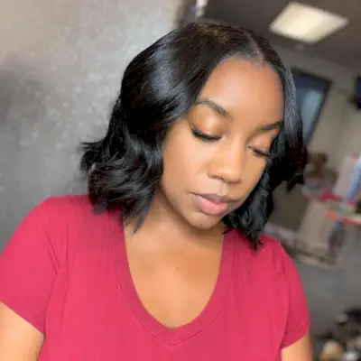 Wavy lob for black women