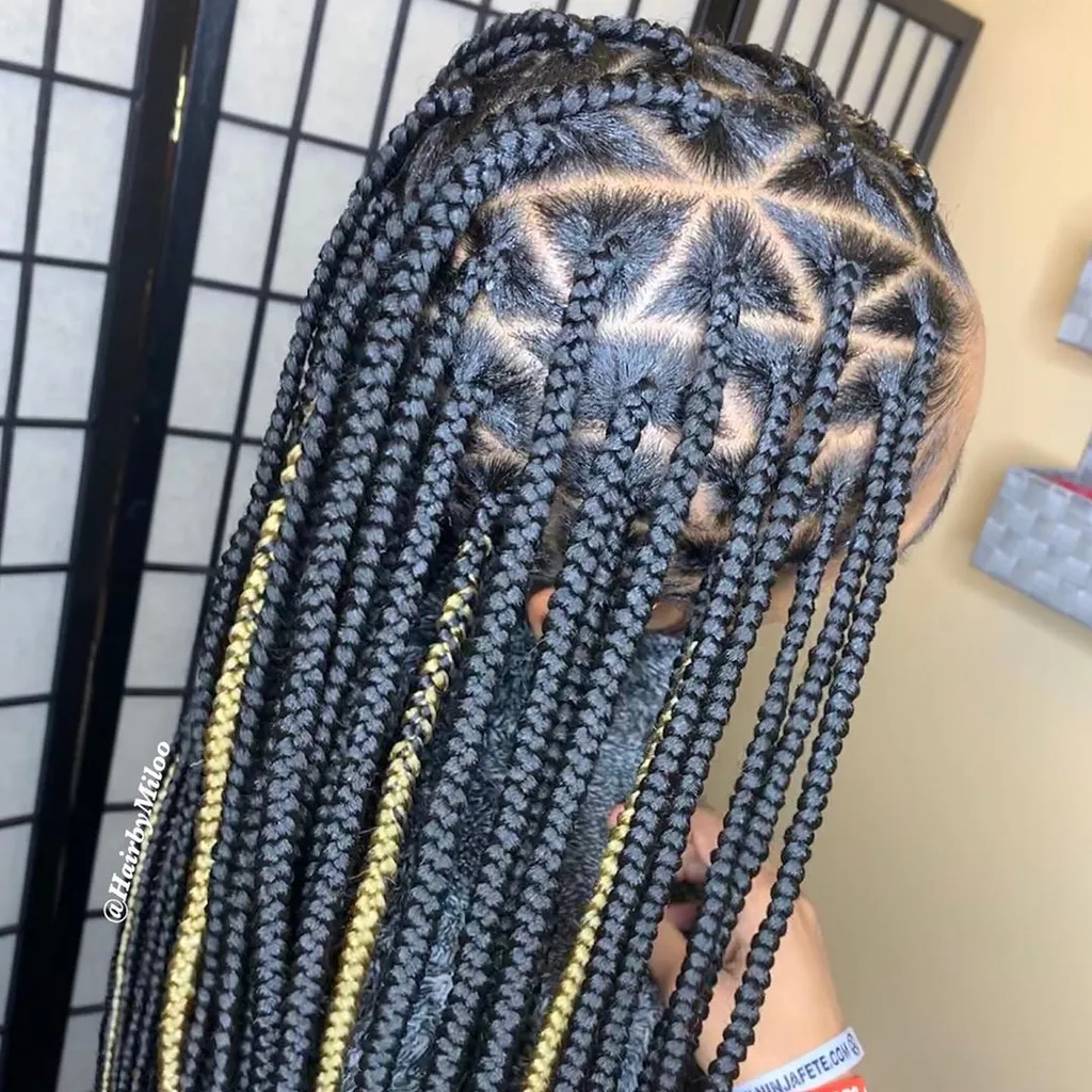 Poetische Gerechtigkeit Zöpfe mit Dreiecksteilen' title=