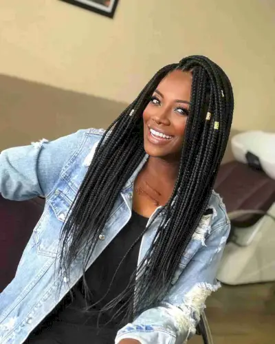 Long big box braids for black ladies