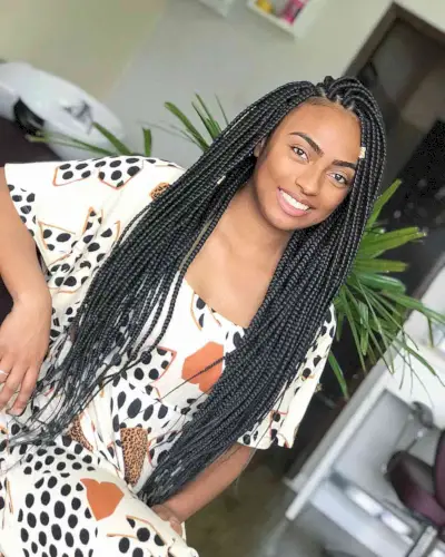 Extra Long Box Braids for Black Ladies