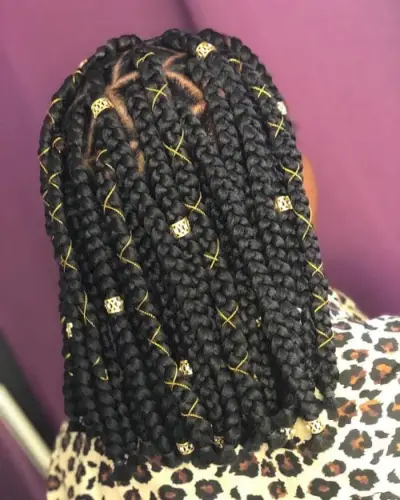 Long Bob with Box Braids