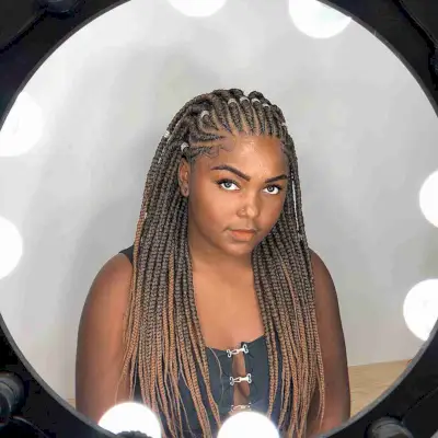Fulani Brown Goddess Braids with Lighter Ends