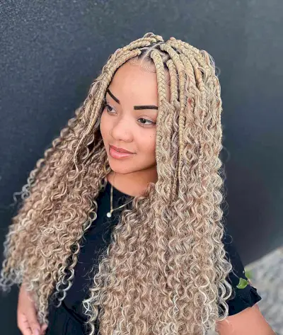 Dark Blonde Goddess Braids Tresses for long hair
