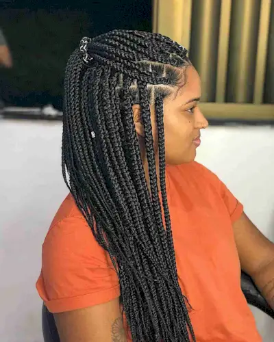 Goddess Fulani Braids with Subtle Sleek Edges