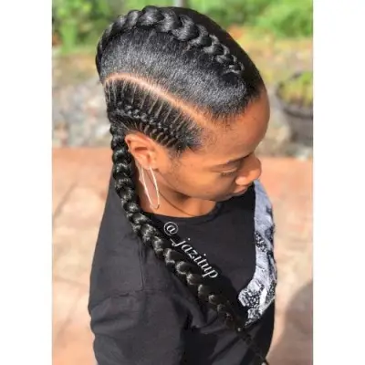 Underbraided Style for Natural black Hair