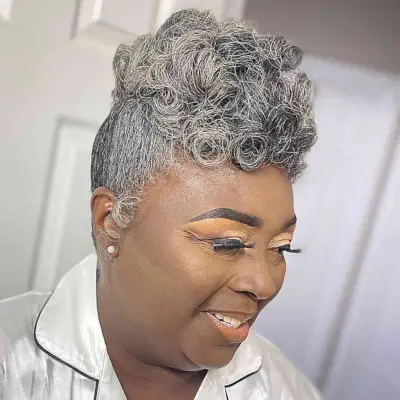 Short Pixie Cut and Curly Top Sew-In Weave