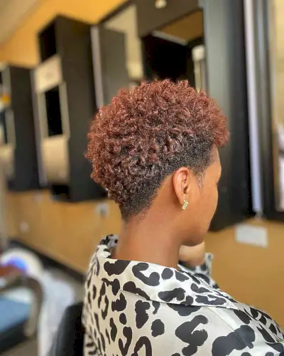 Short Weave with Shaved Sides for Natural Hair