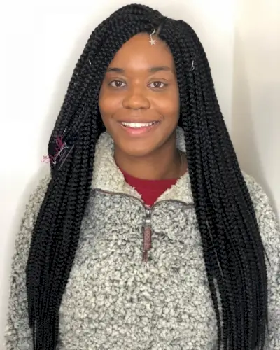 Lemonade Braids with a Side Part