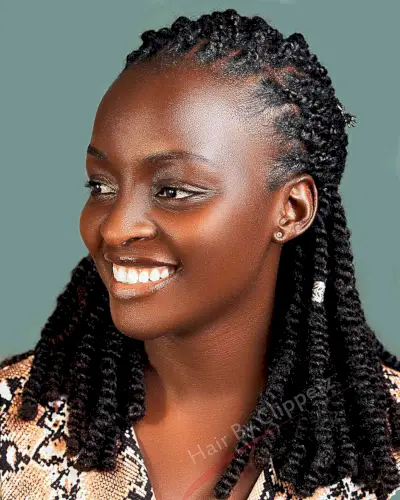 Natural Soft Mini Passion Twists for Black Women