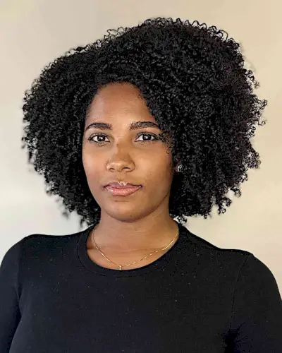 Precision Textured Cut for Black Women with Natural Hair and oval faces