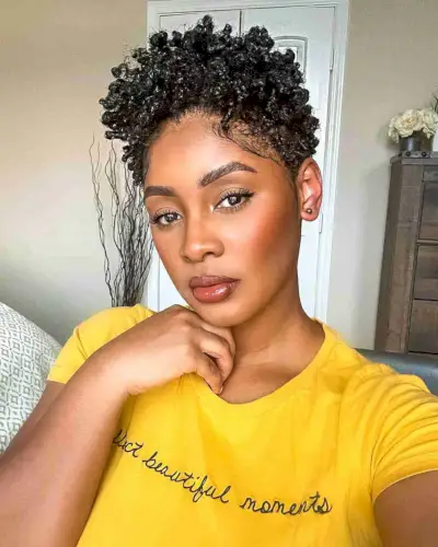 Mini Puff on Short Natural Curls
