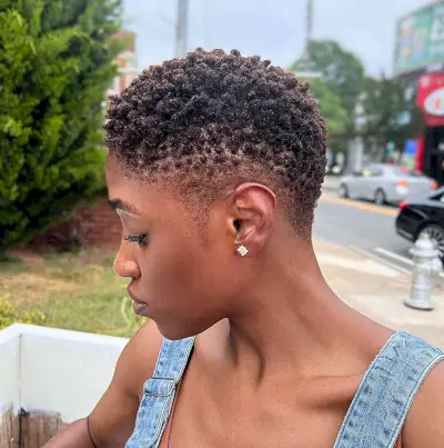 Edgy Tapered Fro for Naturally Short Hair