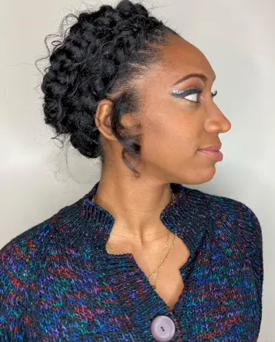 sew in updo hairstyle