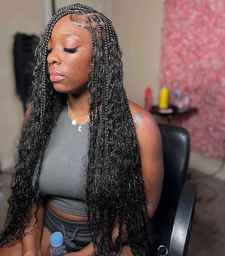 Medium knuteløse fletter er den ultimate beskyttende hårtrenden og lengden