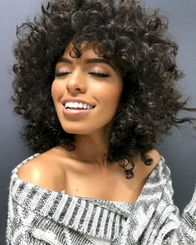 Naturally Full Curly Bob