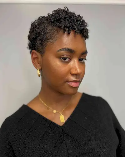Feminine Chocolate Brown Pixie Cut for Black Women