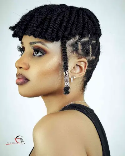 Egyptian-Inspired Fringe for Short Black Hair