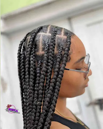 Extra Long Jumbo Braids Without Knots on Black Women