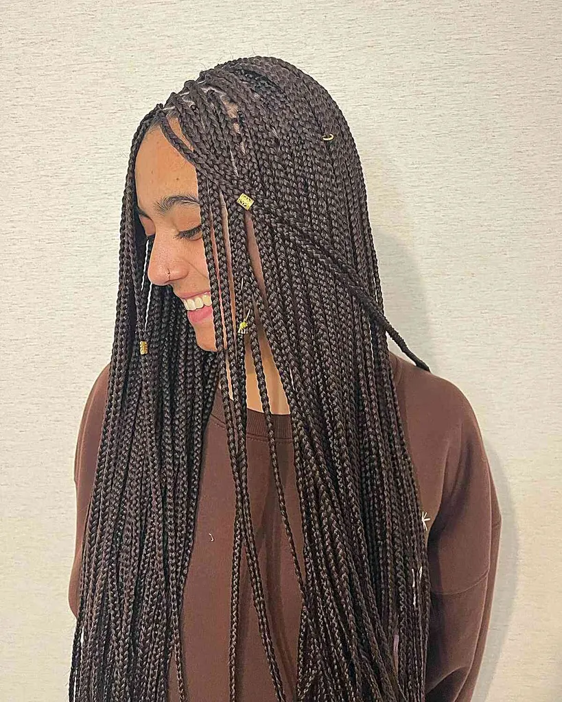 32 On-Point Micro Braids, sorte kvinder kommer i 2026' title=