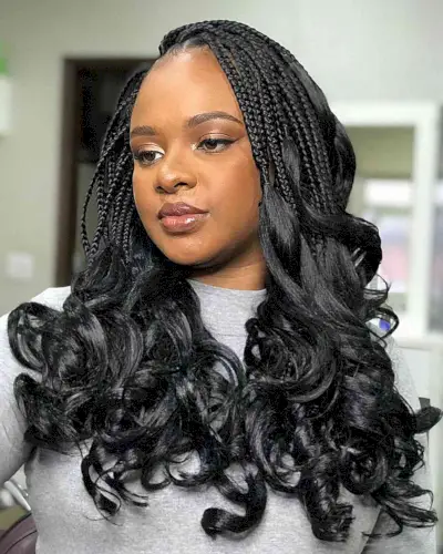 Knotless French Box Braids for Black Women