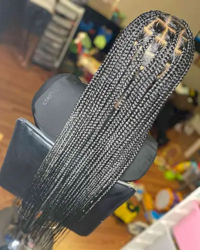 Very Long Knotless Medium-Sized Braids