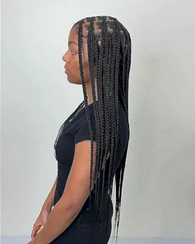 Super Long Knotless Medium Box Braids for Natural Hair