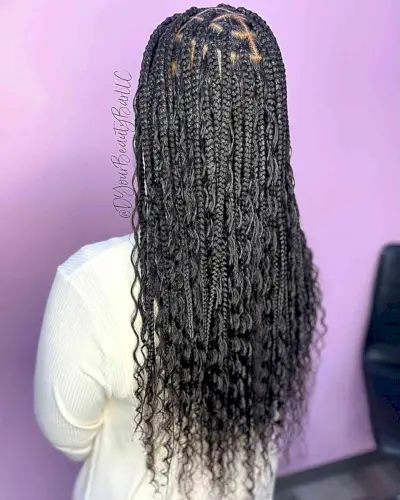 Long No-Knots Medium Curly Braids