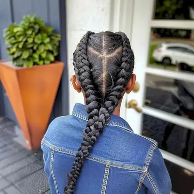 Sleek 2 strand Ghana braids