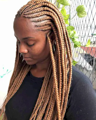 Golden Blonde Ghana Fulani Braids