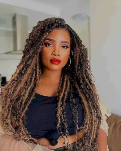 Blonde and Caramel Thick Faux Locs