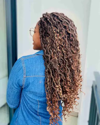Sweet Light Brown River Faux Locs